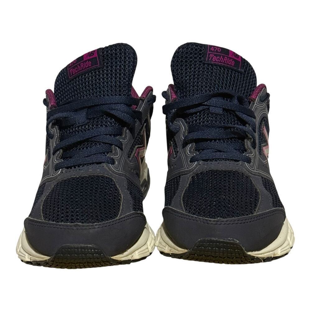 New Balance 470v2 W470LP2 Navy Pink Shoes Women's Size 8 Cushion Sneakers - Picture 2 of 9